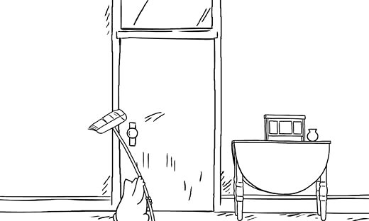 超级萌猫猫偷看主人洗澡